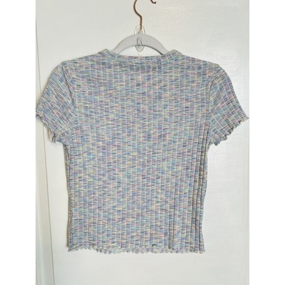 Code x Mode Purple Space Dye Stretch Boutique Designer Fitted T-Shirt NEW Tee M - Picture 10 of 12